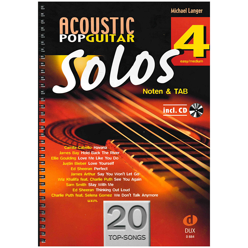 Dux Acoustic Pop Guitar Solos 4 Notenbuch von Dux