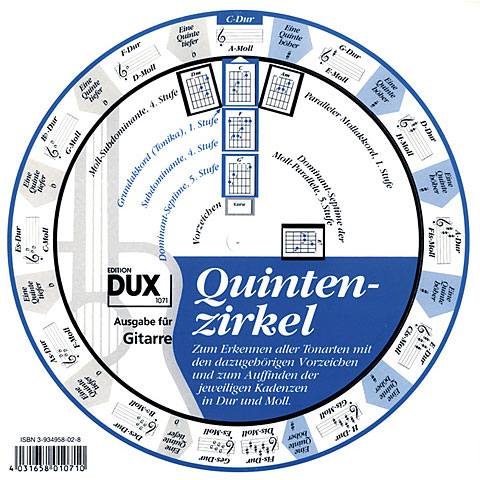 Dux Quintenzirkel Musiktheorie von Dux
