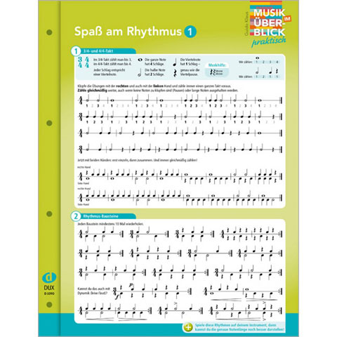 Dux Spaß am Rhythmus 1 Musik im Überblick Musiktheorie Dux Spaß am Rhythmus 1 Musik im Überblick Musiktheorie von Dux
