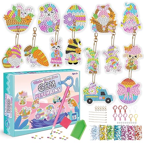 Duyeuau Arts And For Kids Ages 8-12 Years Easter Keychains 5D Art Kits Gifts For Girls von Duyeuau