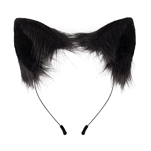 Duyeuau Haarreif für Damen, Tier, für Ohren, Plüsch, pelzig, handgefertigt, Anime, für Halloween, Weihnachten, Cosplay-Zubehör Duyeuau Haarreif für Damen, Tier, für Ohren, Plüsch, pelzig, handgefertigt, Anime, für Halloween, Weihnachten, Cosplay-Zubehör von Duyeuau