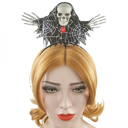 Duyeuau Hexen-Haarreif für Damen, Cosplay, mit Spinnennetz-Muster, Karneval, Party, Totenkopf, Haarhalter, Halloween, Party, Kopfbedeckung Duyeuau Hexen-Haarreif für Damen, Cosplay, mit Spinnennetz-Muster, Karneval, Party, Totenkopf, Haarhalter, Halloween, Party, Kopfbedeckung von Duyeuau