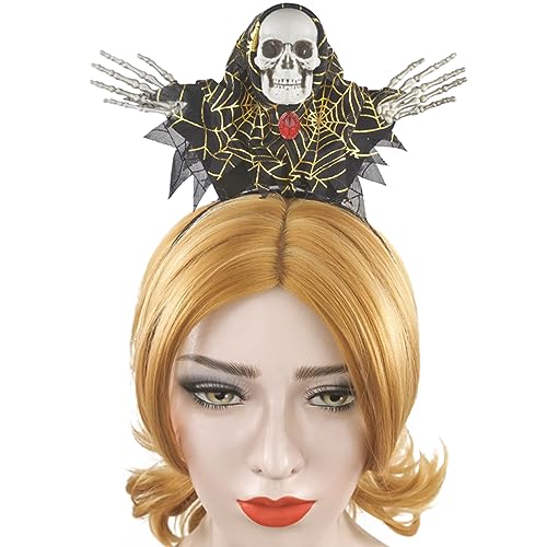 Duyeuau Hexen-Haarreif für Damen, Cosplay, mit Spinnennetz-Muster, Karneval, Party, Totenkopf, Haarhalter, Halloween, Party, Kopfbedeckung Duyeuau Hexen-Haarreif für Damen, Cosplay, mit Spinnennetz-Muster, Karneval, Party, Totenkopf, Haarhalter, Halloween, Party, Kopfbedeckung von Duyeuau