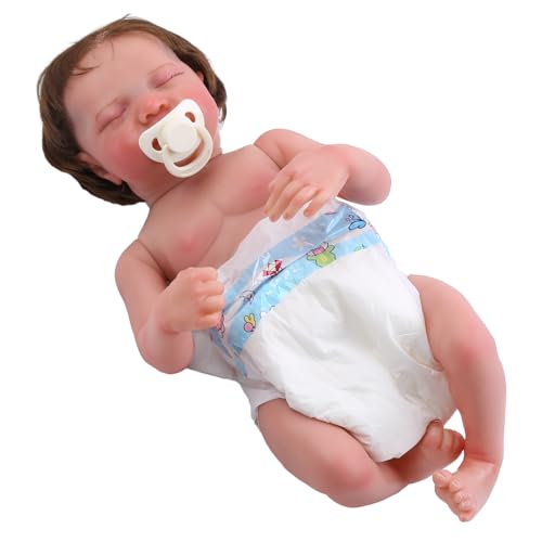 Duyeuau Life-like Reborns Baby 45,7 cm Real Life Neugeborene Junge Mädchen sehen echt aus mit Zubehör Silikon Körper Geburtstag von Duyeuau