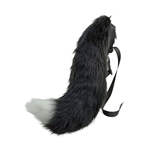 Duyeuau Pelziger Wolfsschwanz, verstellbarer Gürtel, Stirnband, Party, Weihnachten, Kostüm, Requisiten, lustiges Cosplay, Anime-Zubehör Duyeuau Pelziger Wolfsschwanz, verstellbarer Gürtel, Stirnband, Party, Weihnachten, Kostüm, Requisiten, lustiges Cosplay, Anime-Zubehör von Duyeuau