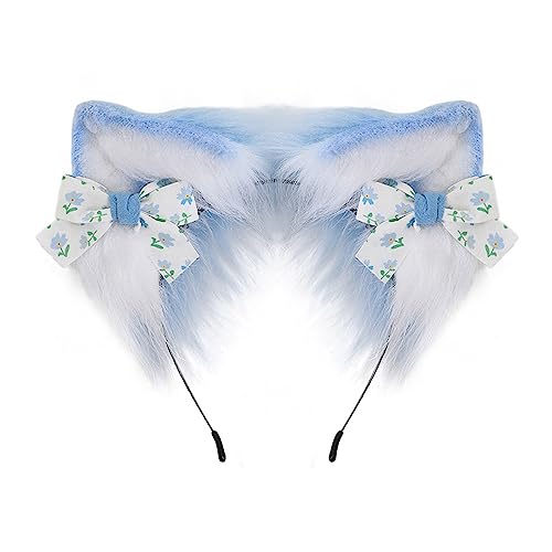 Duyeuau Pelziges Cosplay-Haarband, Party, Anime-Kostüm, Halloween, Rollenspiel, Requisiten, Wolf-Ohren, Halloween-Party-Zubehör Duyeuau Pelziges Cosplay-Haarband, Party, Anime-Kostüm, Halloween, Rollenspiel, Requisiten, Wolf-Ohren, Halloween-Party-Zubehör von Duyeuau