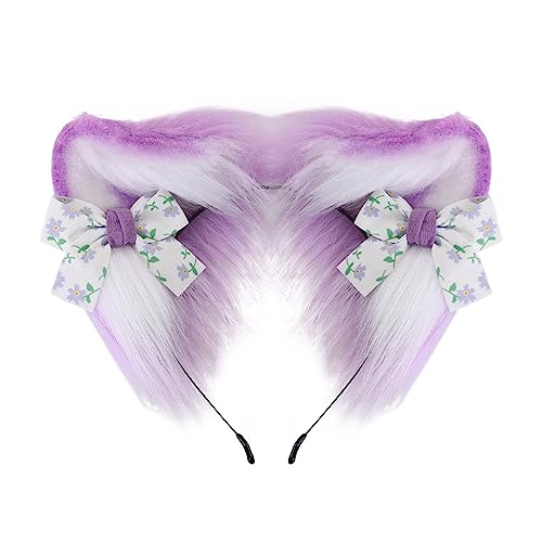 Duyeuau Pelziges Cosplay-Haarband, Party, Anime-Kostüm, Halloween, Rollenspiel, Requisiten, Wolf-Ohren, Halloween-Party-Zubehör Duyeuau Pelziges Cosplay-Haarband, Party, Anime-Kostüm, Halloween, Rollenspiel, Requisiten, Wolf-Ohren, Halloween-Party-Zubehör von Duyeuau