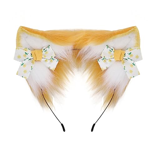 Duyeuau Pelziges Cosplay-Haarband, Party, Anime-Kostüm, Halloween, Rollenspiel, Requisiten, Wolf-Ohren, Halloween-Party-Zubehör Duyeuau Pelziges Cosplay-Haarband, Party, Anime-Kostüm, Halloween, Rollenspiel, Requisiten, Wolf-Ohren, Halloween-Party-Zubehör von Duyeuau