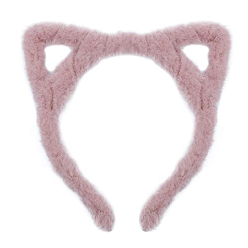 Duyeuau Pelziges Tierohr-Haarband mit 3D-Katzenohren, Stirnband für Mädchen und Frauen, Party-Requisiten, Anime-Kopfbedeckung, dekorativer Kinder-Kopfschmuck von Duyeuau