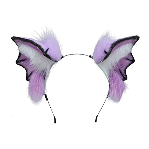 Pelziger Tier, Teufel, Fledermaus, Haarreif, Plüschohren, Stirnbänder, handgefertigt, Halloween, Kopfschmuck, Weihnachten, Cosplay-Zubehör Pelziger Tier, Teufel, Fledermaus, Haarreif, Plüschohren, Stirnbänder, handgefertigt, Halloween, Kopfschmuck, Weihnachten, Cosplay-Zubehör von Duyeuau
