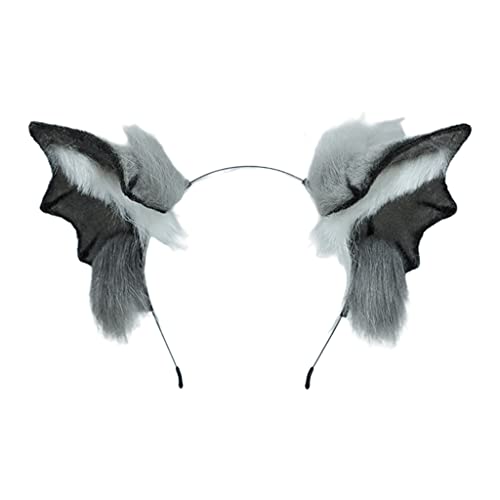 Pelziger Tier, Teufel, Fledermaus, Haarreif, Plüschohren, Stirnbänder, handgefertigt, Halloween, Kopfschmuck, Weihnachten, Cosplay-Zubehör Pelziger Tier, Teufel, Fledermaus, Haarreif, Plüschohren, Stirnbänder, handgefertigt, Halloween, Kopfschmuck, Weihnachten, Cosplay-Zubehör von Duyeuau