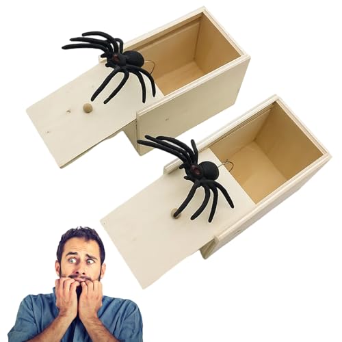 DvBCNMe 2 Stück Spinnen, Spinne, Prank Artikel, Spinne Streich Box, Spinnen Prank Box Holz Prank Spider Scare Box Streich Spinne Scare Box, FüR Kinder Erwachsene Halloween Party Favors Gifts DvBCNMe 2 Stück Spinnen, Spinne, Prank Artikel, Spinne Streich Box, Spinnen Prank Box Holz Prank Spider Scare Box Streich Spinne Scare Box, FüR Kinder Erwachsene Halloween Party Favors Gifts von DvBCNMe