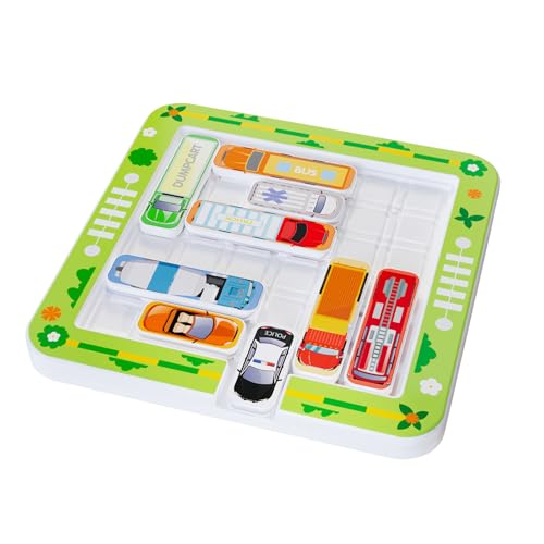 DvBCNMe Rush Hour Spiel, Brettspiele ab 6 Jahre mit 400 Herausforderungen, Logikspiele Auto Stauspiel Geduldspiel für Kinder Familienspiel Reisespiel ab 3 4 5 6 7 8 Jahren, IQ Puzzle Geschenk von DvBCNMe