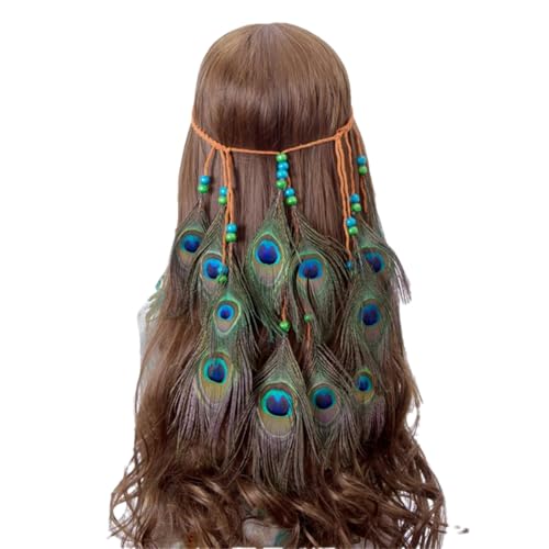 Damen Bohemian Hippie Stirnband Mode Feder Stirnbänder Haarschmuck von Dvbfufv