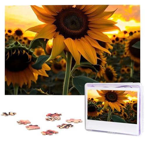 1000 Teile Puzzle – Bauernhof-Sonnenblumen-Puzzles für Erwachsene, herausforderndes Puzzle, personalisiertes Bildpuzzle, Holzpuzzle, 74,9 x 50 cm 1000 Teile Puzzle – Bauernhof-Sonnenblumen-Puzzles für Erwachsene, herausforderndes Puzzle, personalisiertes Bildpuzzle, Holzpuzzle, 74,9 x 50 cm von Dwrepo