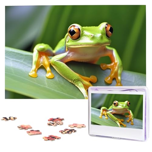1000 Teile Puzzle – Baumfrosch-Puzzles für Erwachsene, herausforderndes Puzzle, personalisiertes Bildpuzzle, Holzpuzzle, 74,9 x 50 cm 1000 Teile Puzzle – Baumfrosch-Puzzles für Erwachsene, herausforderndes Puzzle, personalisiertes Bildpuzzle, Holzpuzzle, 74,9 x 50 cm von Dwrepo