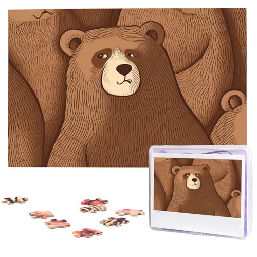 1000 Teile Puzzle – Braunbär-Puzzles für Erwachsene, herausforderndes Puzzle, personalisiertes Bildpuzzle, Holzpuzzle, 74,9 x 50 cm 1000 Teile Puzzle – Braunbär-Puzzles für Erwachsene, herausforderndes Puzzle, personalisiertes Bildpuzzle, Holzpuzzle, 74,9 x 50 cm von Dwrepo