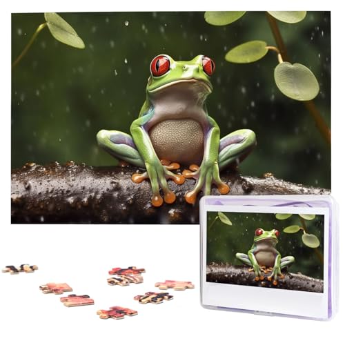 1000 Teile Puzzle – Friedensbaumfrosch-Puzzles für Erwachsene, herausforderndes Puzzle, personalisiertes Bild, Holzpuzzle, 74,9 x 50 cm 1000 Teile Puzzle – Friedensbaumfrosch-Puzzles für Erwachsene, herausforderndes Puzzle, personalisiertes Bild, Holzpuzzle, 74,9 x 50 cm von Dwrepo
