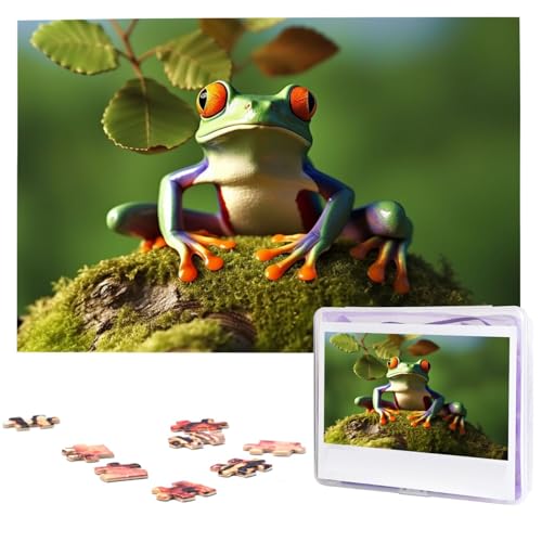 1000 Teile Puzzle – Friedensfrosch-Baum-Puzzles für Erwachsene, herausforderndes Puzzle, personalisiertes Bild, Holzpuzzle, 74,9 x 50 cm 1000 Teile Puzzle – Friedensfrosch-Baum-Puzzles für Erwachsene, herausforderndes Puzzle, personalisiertes Bild, Holzpuzzle, 74,9 x 50 cm von Dwrepo