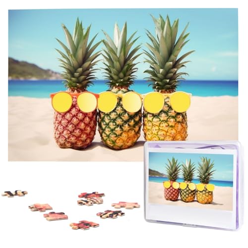 1000 Teile Puzzle – Gelbe geometrische Ananas-Puzzles für Erwachsene, herausforderndes Puzzle, personalisiertes Bild, Holzpuzzle, 74,9 x 50 cm 1000 Teile Puzzle – Gelbe geometrische Ananas-Puzzles für Erwachsene, herausforderndes Puzzle, personalisiertes Bild, Holzpuzzle, 74,9 x 50 cm von Dwrepo