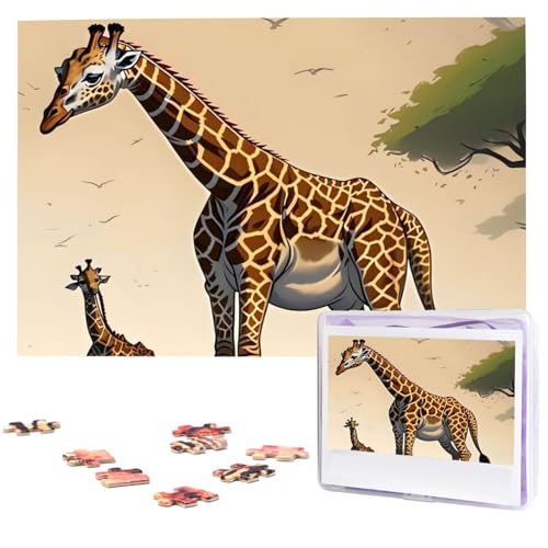 1000 Teile Puzzle – Giraffen-Puzzles für Erwachsene, herausforderndes Puzzle, personalisiertes Bildpuzzle, Holzpuzzle, 74,9 x 50 cm 1000 Teile Puzzle – Giraffen-Puzzles für Erwachsene, herausforderndes Puzzle, personalisiertes Bildpuzzle, Holzpuzzle, 74,9 x 50 cm von Dwrepo