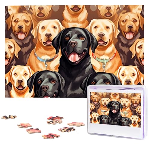 1000 Teile Puzzle – Labrador Retriever Hunde Puzzles für Erwachsene, herausforderndes Puzzle, personalisiertes Bild, Puzzle, Holzpuzzle, 74,9 x 50 cm 1000 Teile Puzzle – Labrador Retriever Hunde Puzzles für Erwachsene, herausforderndes Puzzle, personalisiertes Bild, Puzzle, Holzpuzzle, 74,9 x 50 cm von Dwrepo