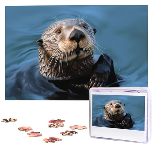 1000 Teile Puzzle – Meeresotter-Puzzles für Erwachsene, herausforderndes Puzzle, personalisiertes Bildpuzzle, Holzpuzzle, 74,9 x 50 cm 1000 Teile Puzzle – Meeresotter-Puzzles für Erwachsene, herausforderndes Puzzle, personalisiertes Bildpuzzle, Holzpuzzle, 74,9 x 50 cm von Dwrepo