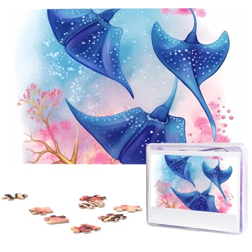 1000 Teile Puzzle – Meerestiere, Stachelrochen Puzzles für Erwachsene, herausforderndes Puzzle, personalisiertes Bild, Holzpuzzle, 74,9 x 50 cm 1000 Teile Puzzle – Meerestiere, Stachelrochen Puzzles für Erwachsene, herausforderndes Puzzle, personalisiertes Bild, Holzpuzzle, 74,9 x 50 cm von Dwrepo