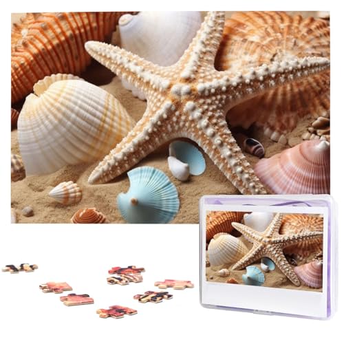 1000 Teile Puzzle – Muscheln Seestern Puzzles für Erwachsene, herausforderndes Puzzle, personalisiertes Bild, Puzzle, Holzpuzzle, 74,9 x 50 cm 1000 Teile Puzzle – Muscheln Seestern Puzzles für Erwachsene, herausforderndes Puzzle, personalisiertes Bild, Puzzle, Holzpuzzle, 74,9 x 50 cm von Dwrepo