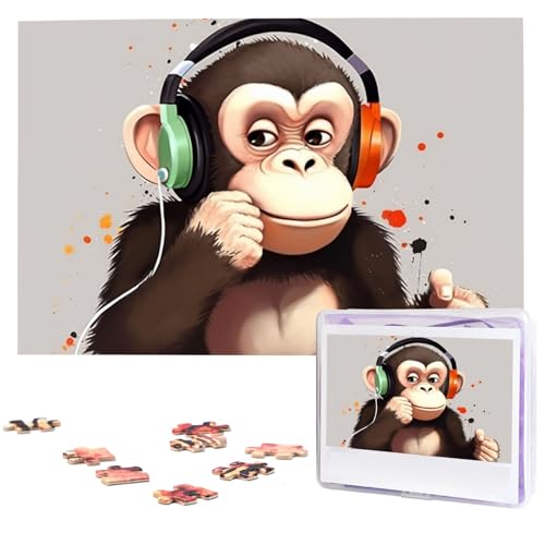 1000 Teile Puzzle – Musik-Affen-Puzzles für Erwachsene, herausforderndes Puzzle, personalisiertes Bildpuzzle, Holzpuzzle, 74,9 x 50 cm 1000 Teile Puzzle – Musik-Affen-Puzzles für Erwachsene, herausforderndes Puzzle, personalisiertes Bildpuzzle, Holzpuzzle, 74,9 x 50 cm von Dwrepo