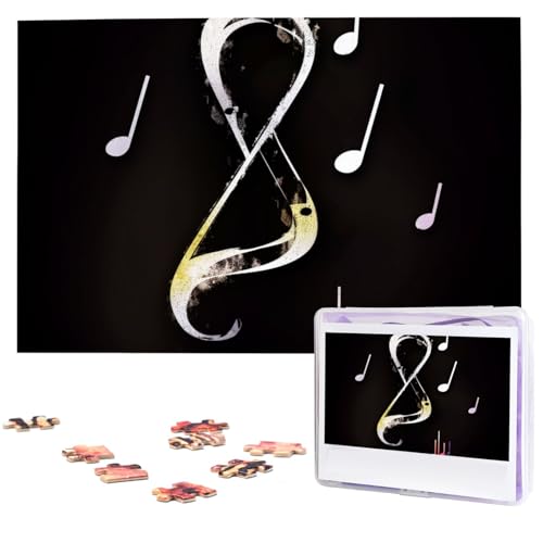 1000 Teile Puzzle – Musiknoten Puzzles für Erwachsene, herausforderndes Puzzle, personalisiertes Bildpuzzle, Holzpuzzle, 74,9 x 50 cm 1000 Teile Puzzle – Musiknoten Puzzles für Erwachsene, herausforderndes Puzzle, personalisiertes Bildpuzzle, Holzpuzzle, 74,9 x 50 cm von Dwrepo