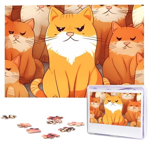 1000 Teile Puzzle – Orange Katzen Puzzles für Erwachsene, herausforderndes Puzzle, personalisiertes Bild, Puzzle, Holzpuzzle, 74,9 x 50 cm 1000 Teile Puzzle – Orange Katzen Puzzles für Erwachsene, herausforderndes Puzzle, personalisiertes Bild, Puzzle, Holzpuzzle, 74,9 x 50 cm von Dwrepo