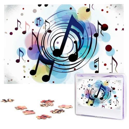 1000 Teile Puzzle – Polka Dot Musiknoten-Puzzles für Erwachsene, herausforderndes Puzzle, personalisiertes Bildpuzzle, Holzpuzzle, 74,9 x 50 cm 1000 Teile Puzzle – Polka Dot Musiknoten-Puzzles für Erwachsene, herausforderndes Puzzle, personalisiertes Bildpuzzle, Holzpuzzle, 74,9 x 50 cm von Dwrepo