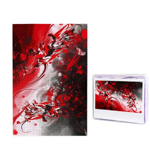 1000 Teile Puzzle - Rot Schwarz Weiß Abstrakte Puzzles für Erwachsene Herausforderndes Puzzle Personalisiertes Bild Puzzle Holzpuzzle 74,9 x 50 cm 1000 Teile Puzzle - Rot Schwarz Weiß Abstrakte Puzzles für Erwachsene Herausforderndes Puzzle Personalisiertes Bild Puzzle Holzpuzzle 74,9 x 50 cm von Dwrepo