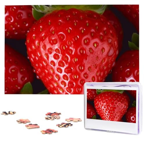 1000 Teile Puzzle – Rote Erdbeer-Puzzles für Erwachsene, herausforderndes Puzzle, personalisiertes Bildpuzzle, Holzpuzzle, 74,9 x 50 cm 1000 Teile Puzzle – Rote Erdbeer-Puzzles für Erwachsene, herausforderndes Puzzle, personalisiertes Bildpuzzle, Holzpuzzle, 74,9 x 50 cm von Dwrepo