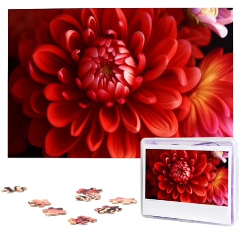 1000 Teile Puzzle – Rote schöne Blumen-Puzzles für Erwachsene, herausforderndes Puzzle, personalisiertes Bildpuzzle, Holzpuzzle, 74,9 x 50 cm 1000 Teile Puzzle – Rote schöne Blumen-Puzzles für Erwachsene, herausforderndes Puzzle, personalisiertes Bildpuzzle, Holzpuzzle, 74,9 x 50 cm von Dwrepo