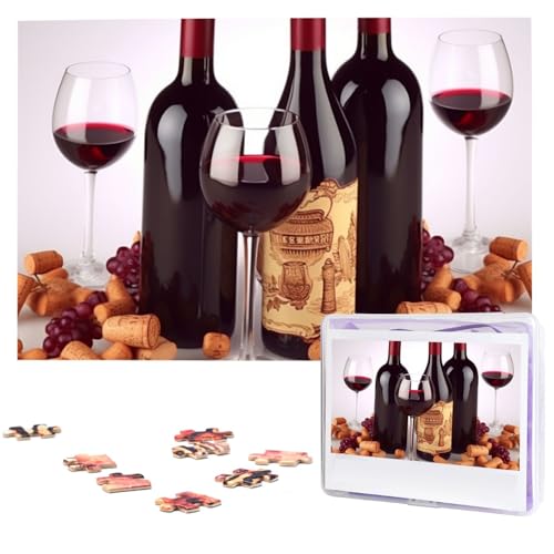 1000 Teile Puzzle – Rotwein-Puzzles für Erwachsene, herausforderndes Puzzle, personalisiertes Bildpuzzle, Holzpuzzle, 74,9 x 50 cm 1000 Teile Puzzle – Rotwein-Puzzles für Erwachsene, herausforderndes Puzzle, personalisiertes Bildpuzzle, Holzpuzzle, 74,9 x 50 cm von Dwrepo