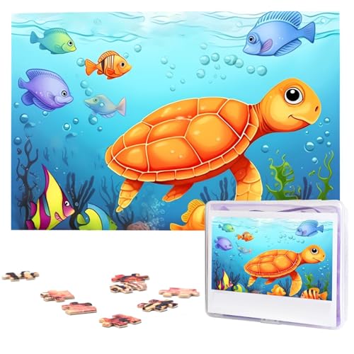 1000 Teile Puzzle – Schildkröten- und Fisch-Puzzles für Erwachsene, herausforderndes Puzzle, personalisiertes Bildpuzzle, Holzpuzzle, 74,9 x 50 cm 1000 Teile Puzzle – Schildkröten- und Fisch-Puzzles für Erwachsene, herausforderndes Puzzle, personalisiertes Bildpuzzle, Holzpuzzle, 74,9 x 50 cm von Dwrepo