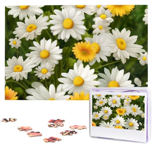 1000 Teile Puzzle – Sommer-Blumen-Gänseblümchen, Blumen-Puzzles für Erwachsene, anspruchsvolles Puzzle, personalisiertes Bild, Puzzle, Holzpuzzle, 74,9 x 50 cm 1000 Teile Puzzle – Sommer-Blumen-Gänseblümchen, Blumen-Puzzles für Erwachsene, anspruchsvolles Puzzle, personalisiertes Bild, Puzzle, Holzpuzzle, 74,9 x 50 cm von Dwrepo