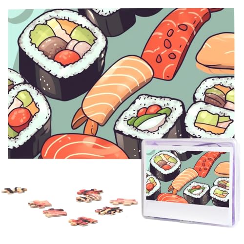 1000 Teile Puzzle – Sushi-Puzzles für Erwachsene, herausforderndes Puzzle, personalisiertes Bildpuzzle, Holzpuzzle, 74,9 x 50 cm 1000 Teile Puzzle – Sushi-Puzzles für Erwachsene, herausforderndes Puzzle, personalisiertes Bildpuzzle, Holzpuzzle, 74,9 x 50 cm von Dwrepo