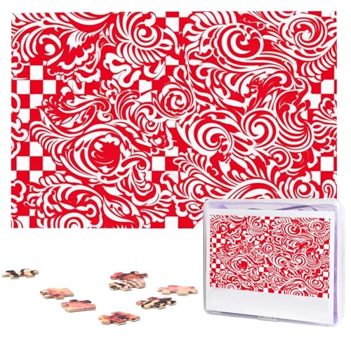 1000 Teile Puzzle – rot-weiße Puzzles für Erwachsene, herausforderndes Puzzle, personalisiertes Bildpuzzle, Holzpuzzle, 74,9 x 50 cm 1000 Teile Puzzle – rot-weiße Puzzles für Erwachsene, herausforderndes Puzzle, personalisiertes Bildpuzzle, Holzpuzzle, 74,9 x 50 cm von Dwrepo