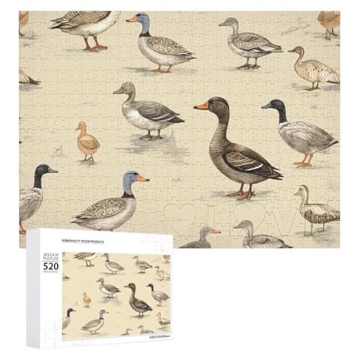 Alle beigefarbenen Enten-Puzzle, personalisiertes Bilder-Puzzle, 520 Teile, Holz-Puzzle, anspruchsvolles Fotopuzzle für Hochzeit, Geburtstag, Valentinstag, Geschenke, 52,1 x 35,6 cm Alle beigefarbenen Enten-Puzzle, personalisiertes Bilder-Puzzle, 520 Teile, Holz-Puzzle, anspruchsvolles Fotopuzzle für Hochzeit, Geburtstag, Valentinstag, Geschenke, 52,1 x 35,6 cm von Dwrepo
