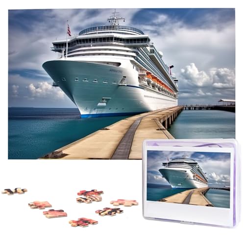 Kreuzfahrtschiff-Puzzle, 1000 Teile, personalisierte Puzzles aus Fotos, Puzzle für Erwachsene, herausforderndes Puzzle (74,9 x 50 cm) von Dwrepo