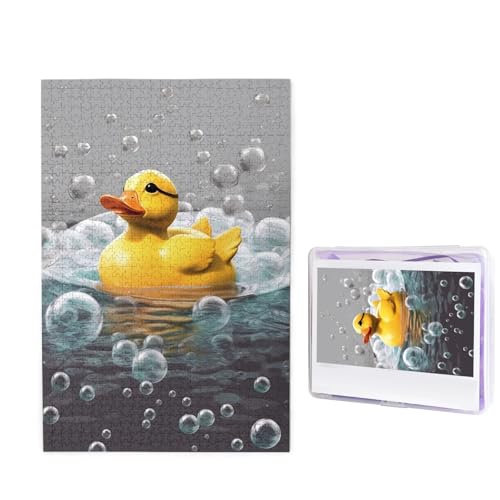 Puzzle Custom Jigsaw Puzzles for Adults 1000 Pieces Personalized Wooden Puzzle Bubble Duck Wedding Puzzle Picture Puzzle for Christmas Family Birthday Holidays von Dwrepo
