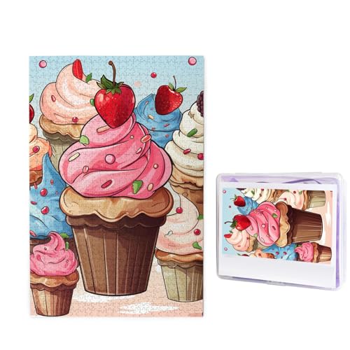 Puzzle Custom Jigsaw Puzzles for Adults 1000 Pieces Personalized Wooden Puzzle Cupcakes and Ice Cream Wedding Puzzle Picture Puzzle for Christmas Family Birthday Holidays von Dwrepo