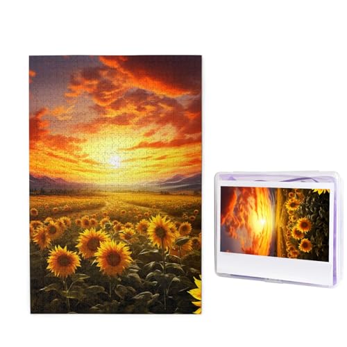 Puzzle Custom Jigsaw Puzzles for Adults 1000 Pieces Personalized Wooden Puzzle Dreamlike Sunset of A Sunflower Field Wedding Puzzle Picture Puzzle for Christmas Family Birthday Holidays Puzzle Custom Jigsaw Puzzles for Adults 1000 Pieces Personalized Wooden Puzzle Dreamlike Sunset of A Sunflower Field Wedding Puzzle Picture Puzzle for Christmas Family Birthday Holidays von Dwrepo