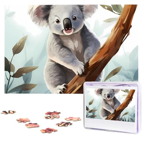Puzzle Custom Jigsaw Puzzles for Adults 1000 Pieces Personalized Wooden Puzzle Koala and Butterfly Wedding Puzzle Picture Puzzle for Christmas Family Birthday Holidays von Dwrepo