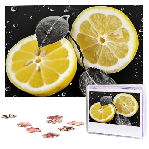 Puzzle Custom Jigsaw Puzzles for Adults 1000 Pieces Personalized Wooden Puzzle Lemon with on Black and White Wedding Puzzle Picture Puzzle for Christmas Family Birthday Holidays von Dwrepo