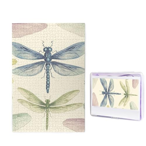 Puzzle Custom Jigsaw Puzzles for Adults 1000 Pieces Personalized Wooden Puzzle Libelle Drawing Wedding Puzzle Picture Puzzle for Christmas Family Birthday Holidays von Dwrepo