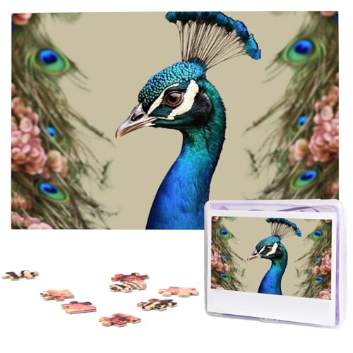 Puzzle mit 1000 Teilen – Blumen- und Pfauen-Puzzles für Erwachsene, herausforderndes Puzzle, personalisiertes Bildpuzzle, Holzpuzzle, 74,9 x 50 cm Puzzle mit 1000 Teilen – Blumen- und Pfauen-Puzzles für Erwachsene, herausforderndes Puzzle, personalisiertes Bildpuzzle, Holzpuzzle, 74,9 x 50 cm von Dwrepo